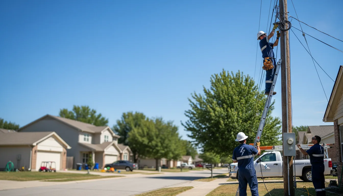 Residential electrician providing installation services in Shobonier, IL